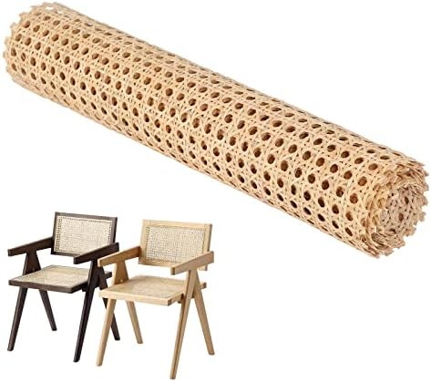 Jolof Store Rattan Cane Webbing - Brown Woven Hessian Fabric (35x200cm)