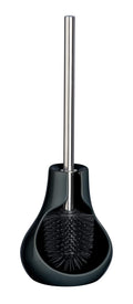 WENKO Drop Neo Ceramic Toilet Brush Set – Black Modern Bathroom Holder