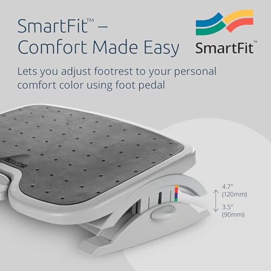 Kensington SoleMate Plus Ergonomic Foot Rest – Adjustable Grey (56146)