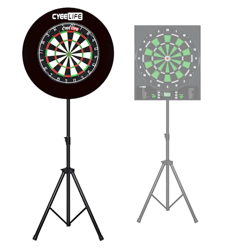 CyeeLife Dartboard Stand – Portable Tripod with Adjustable Height, Black