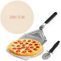 SEDOL 33cm Round Cordierite Pizza Stone with Stainless Steel Peel