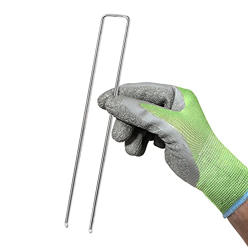 GardenMate 100 Galvanised Steel Garden Securing Pegs – 250mm Ground Anchors