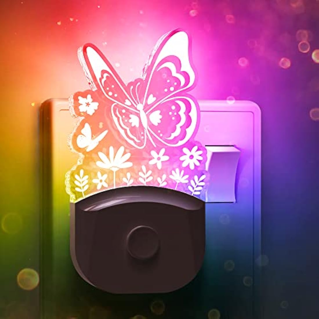 LOHAS Butterfly LED Night Light | Dusk to Dawn Sensor | RGB & Warm White