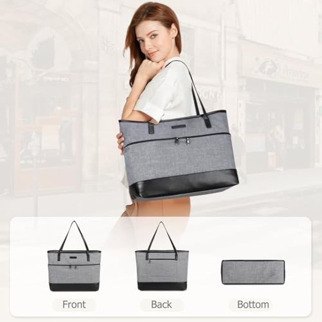 Water Resistant 15.6 inch Laptop Tote Bag for Women