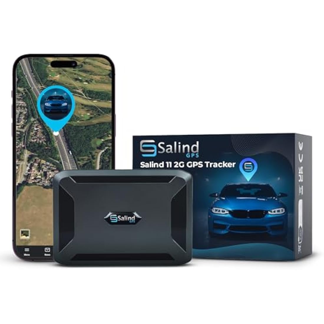 Salind 11 2G Magnetic GPS Tracker – 90-Day Battery Vehicle Locator