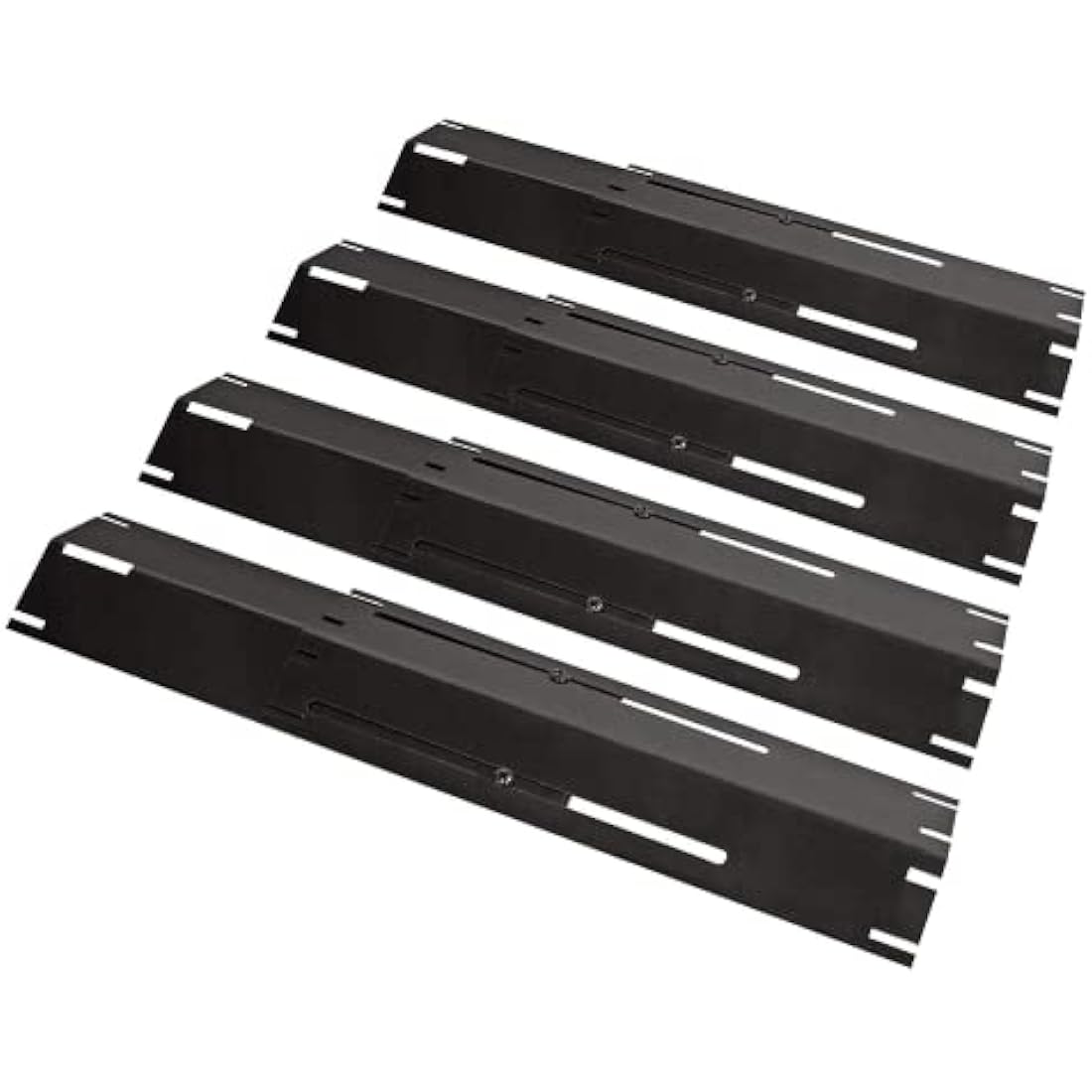 Unicook Adjustable Porcelain Steel BBQ Heat Shield Plates, 4 Pack