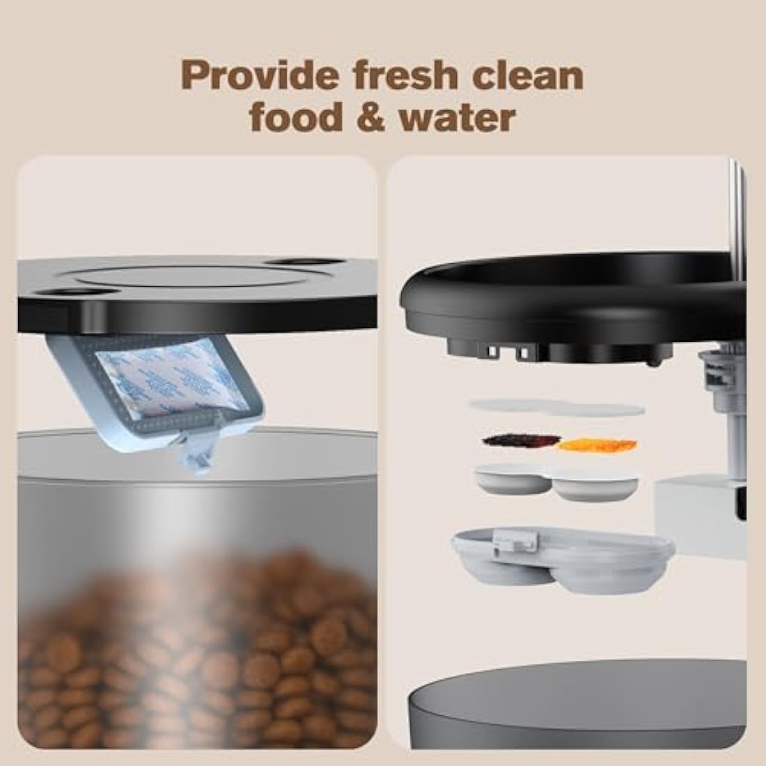 Automatic Cat Feeder and Water Fountain Set | 3L & 2.4L