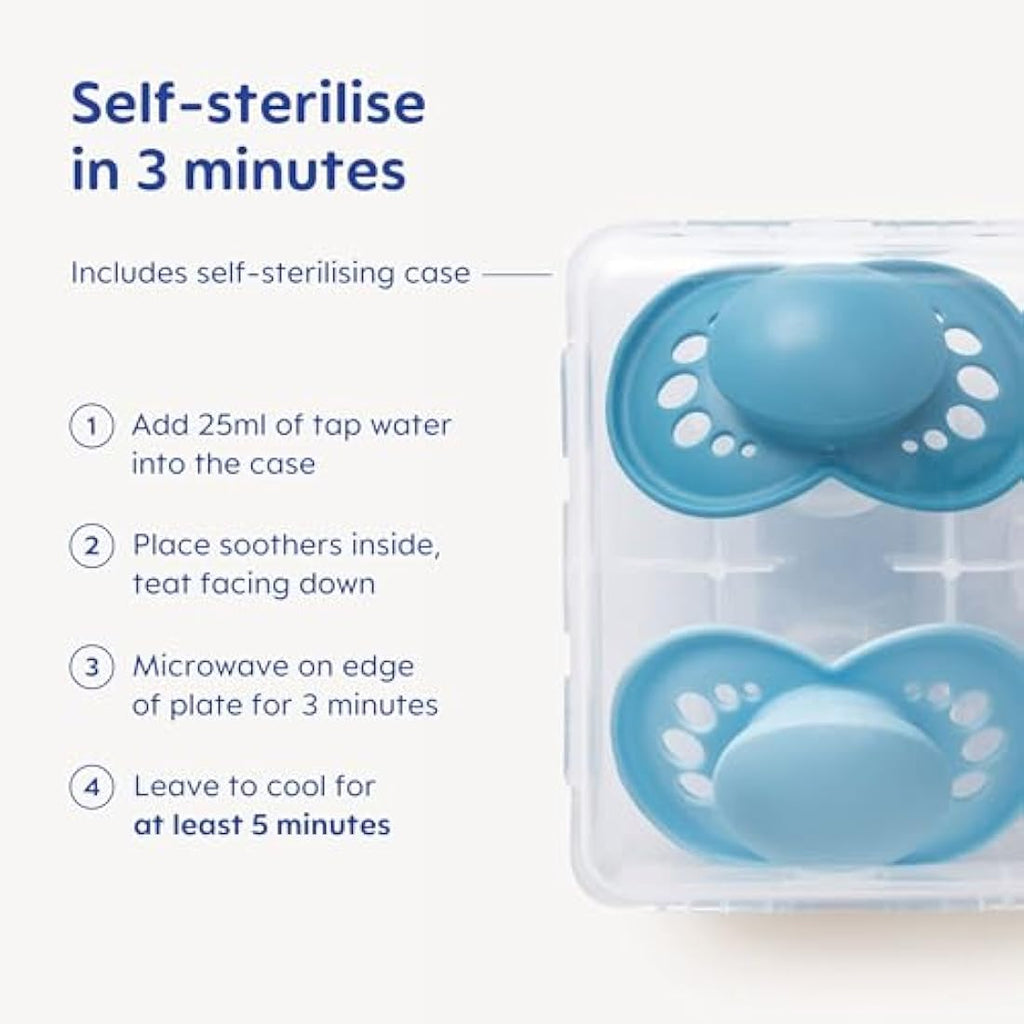MAM Night Soothers | Glow in the Dark Orthodontic Dummies | 6+ Months | Pink