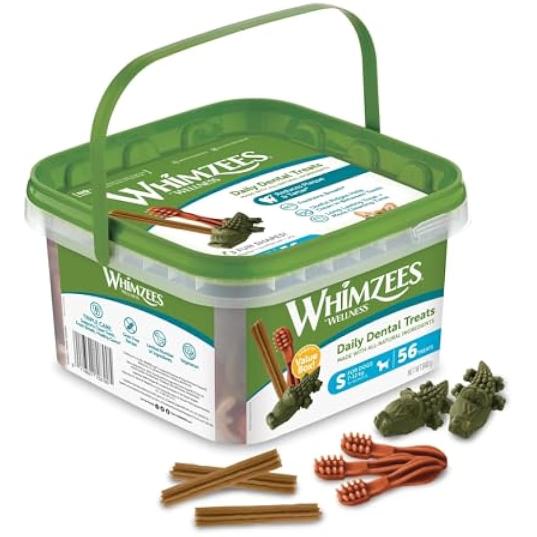 WHIMZEES By Wellness Small Dog Dental Chews | Grain Free, 56 Count