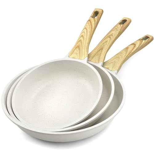 GiPP 3-Piece Granite Nonstick Frying Pan Set – Induction Compatible
