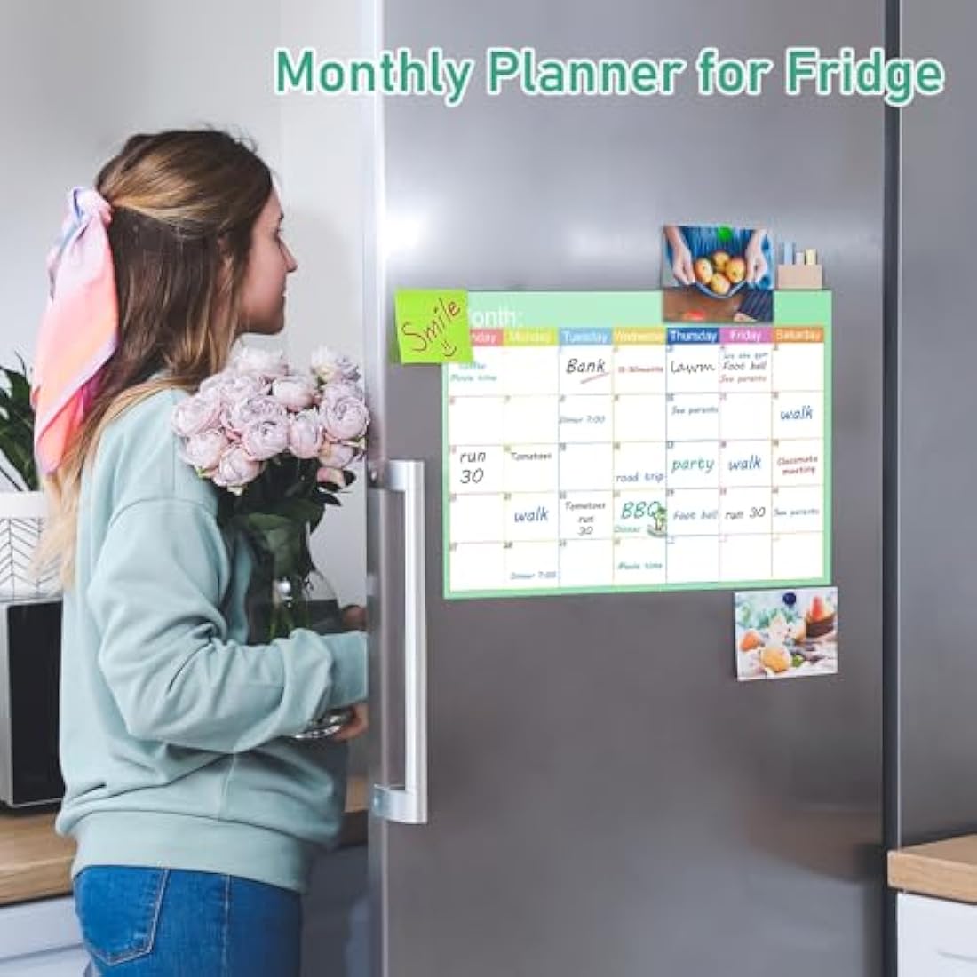 Magnetic Fridge Calendar | A3 Monthly Dry Erase Whiteboard