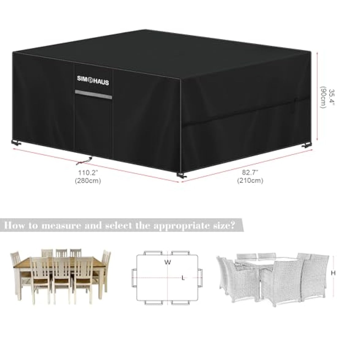 Outdoor Furniture Cover – 420D Waterproof Oxford Fabric, 280cm