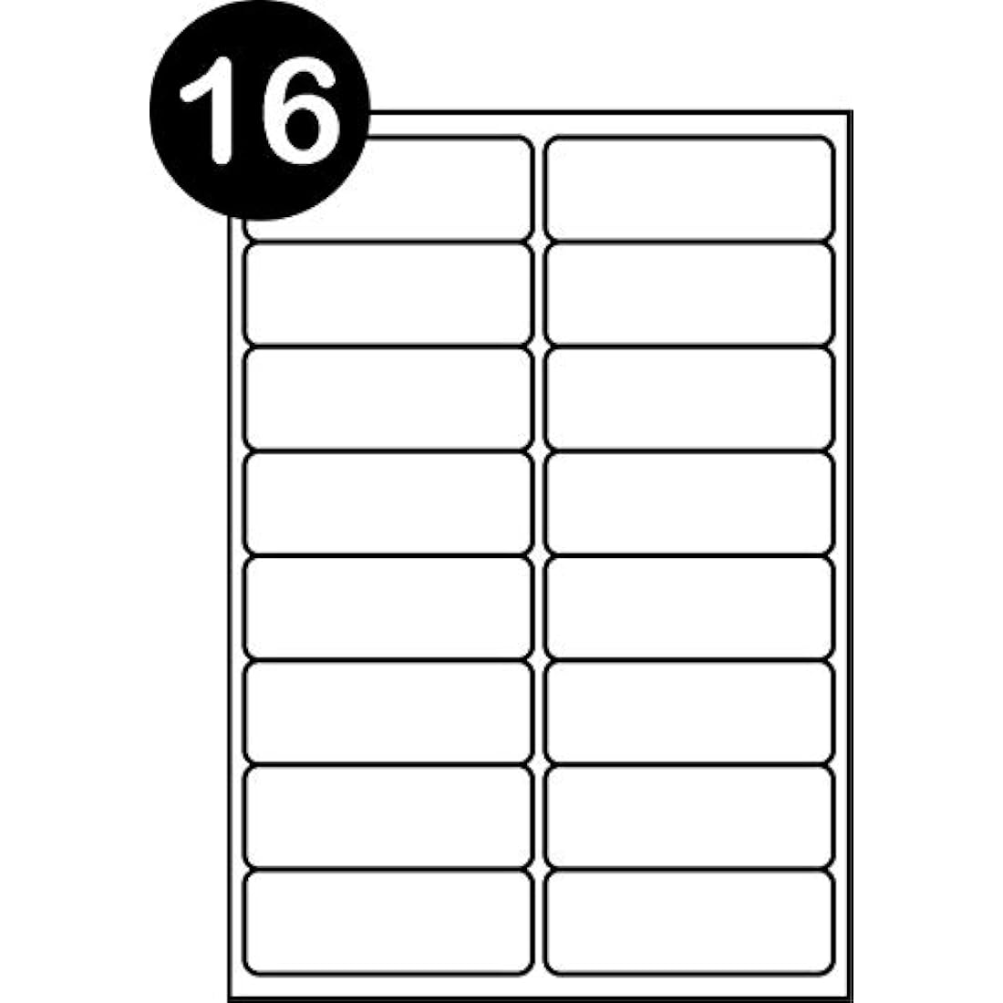 SmithPackaging A4 Address Labels - 16 Per Sheet, 100 Sheets, 99.1x34mm