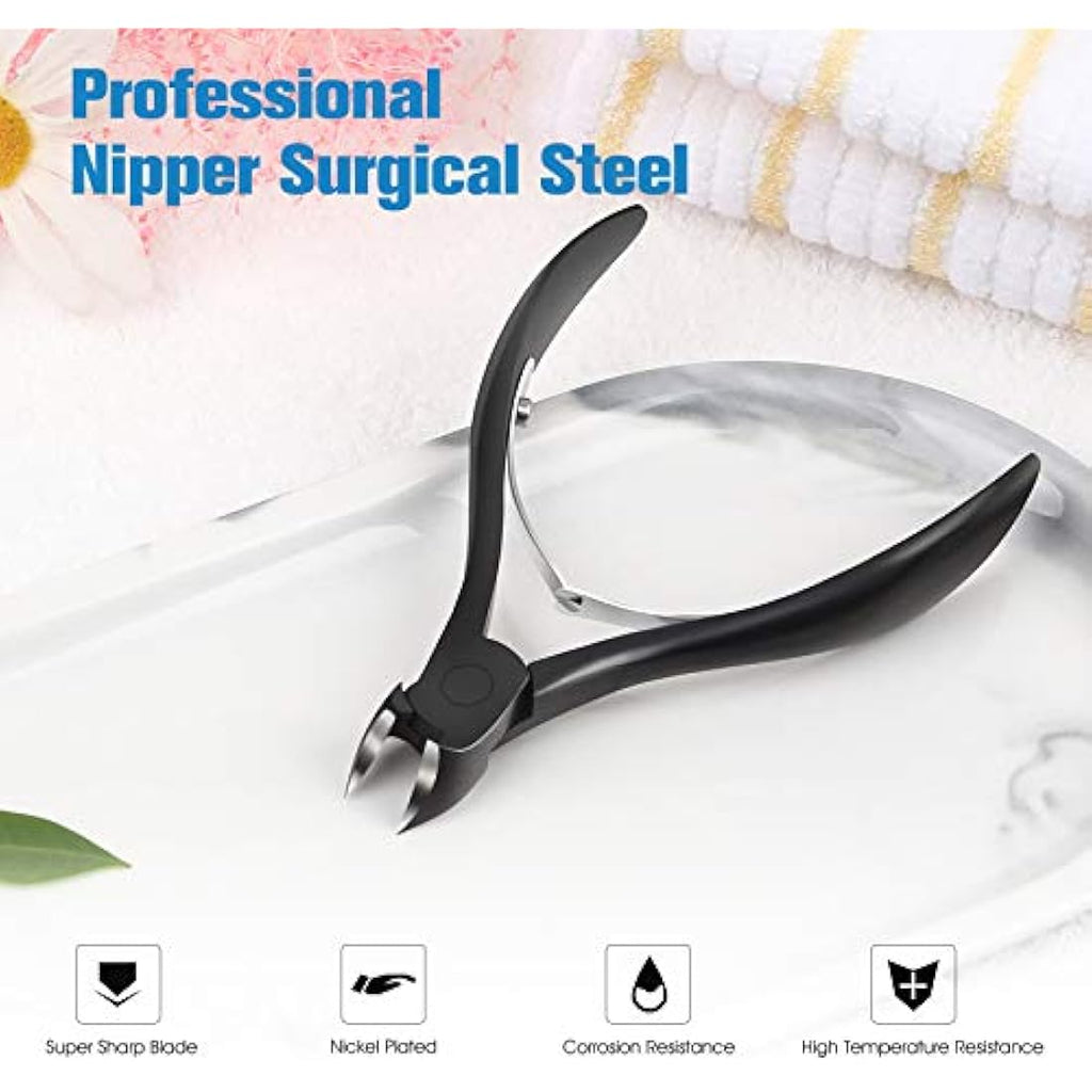 FERYES Toenail Clippers for Thick Nails – Stainless Steel Podiatry Tool