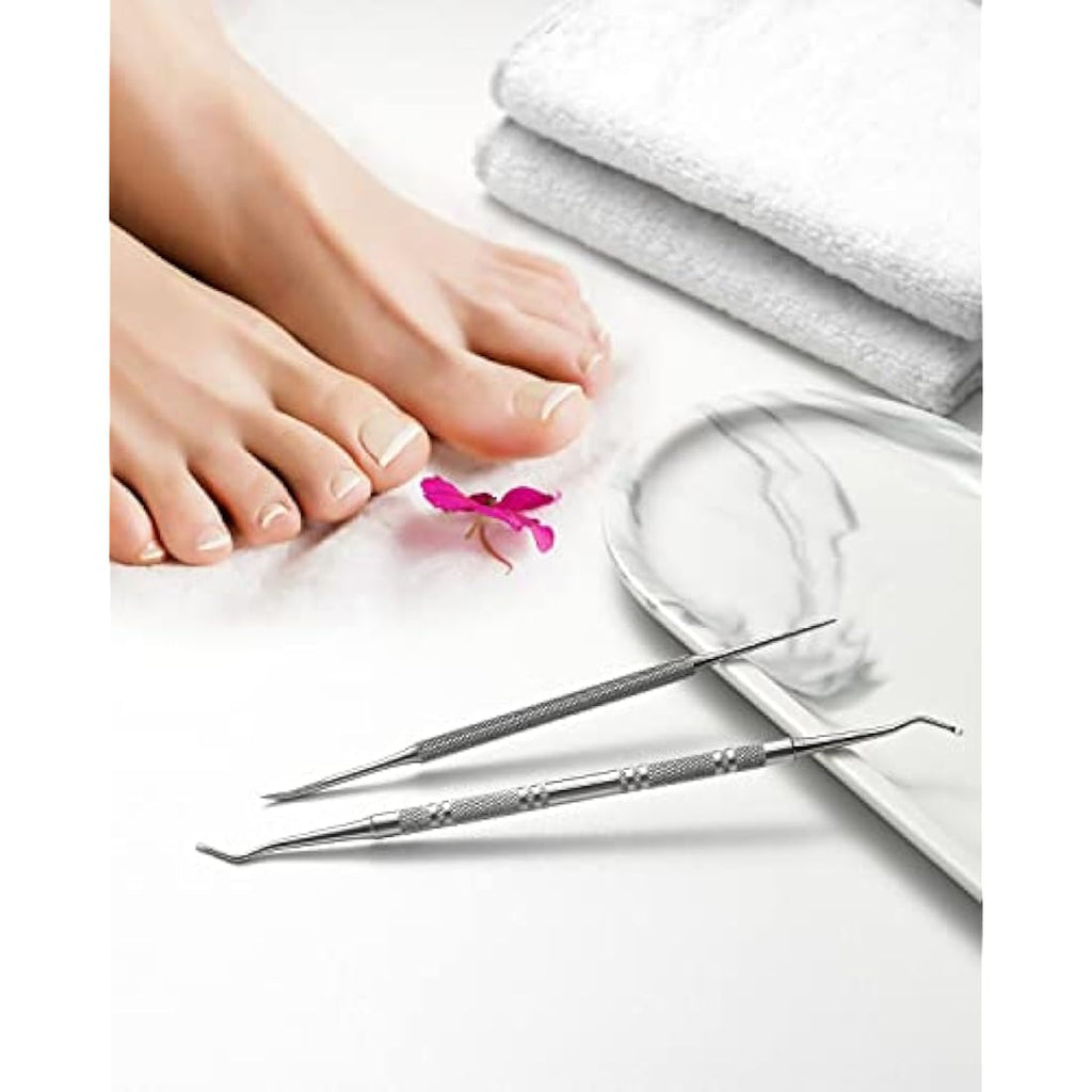 BEZOX Ingrown Toenail File and Lifter Set – Stainless Steel Podiatry Kit