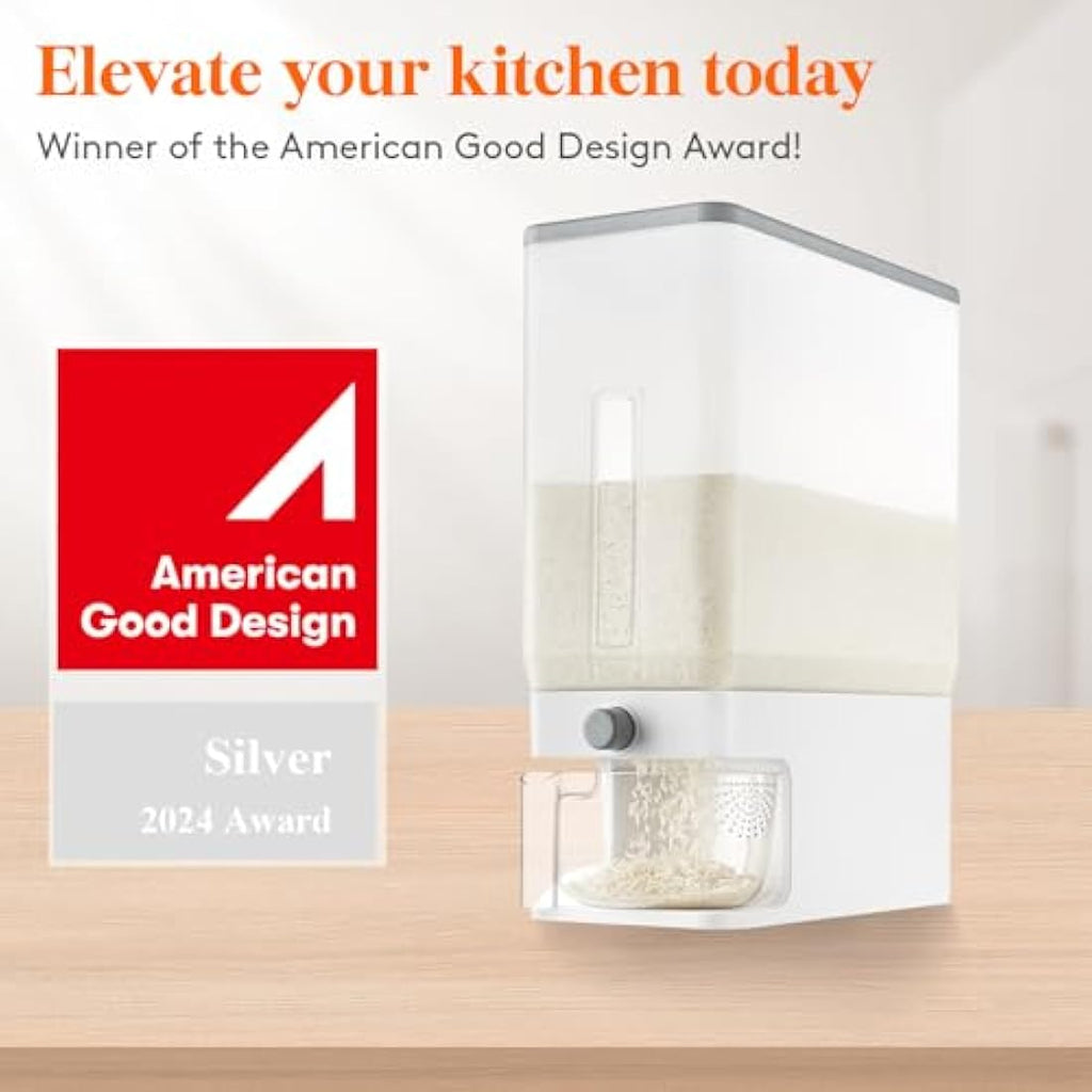 Lifewit Rice Dispenser | 25.4lb Airtight Grain Storage Container