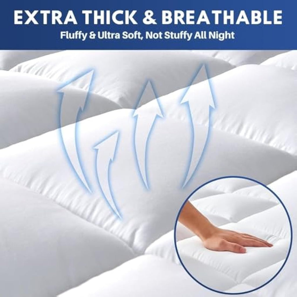 Yorkshire Homeware Microfibre Mattress Topper | 10cm Deep Single