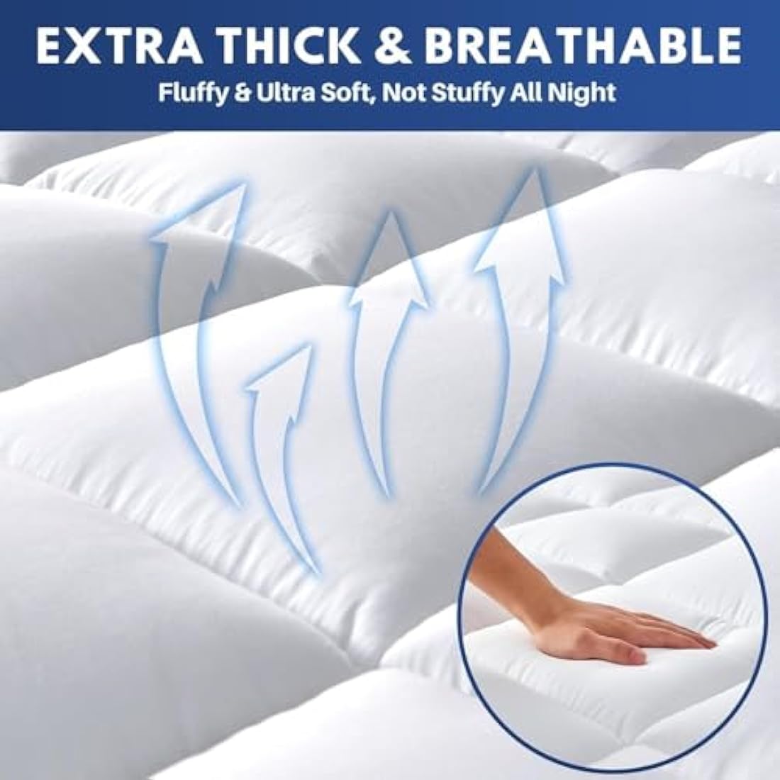 Yorkshire Homeware Microfibre Mattress Topper | 10cm Deep Single