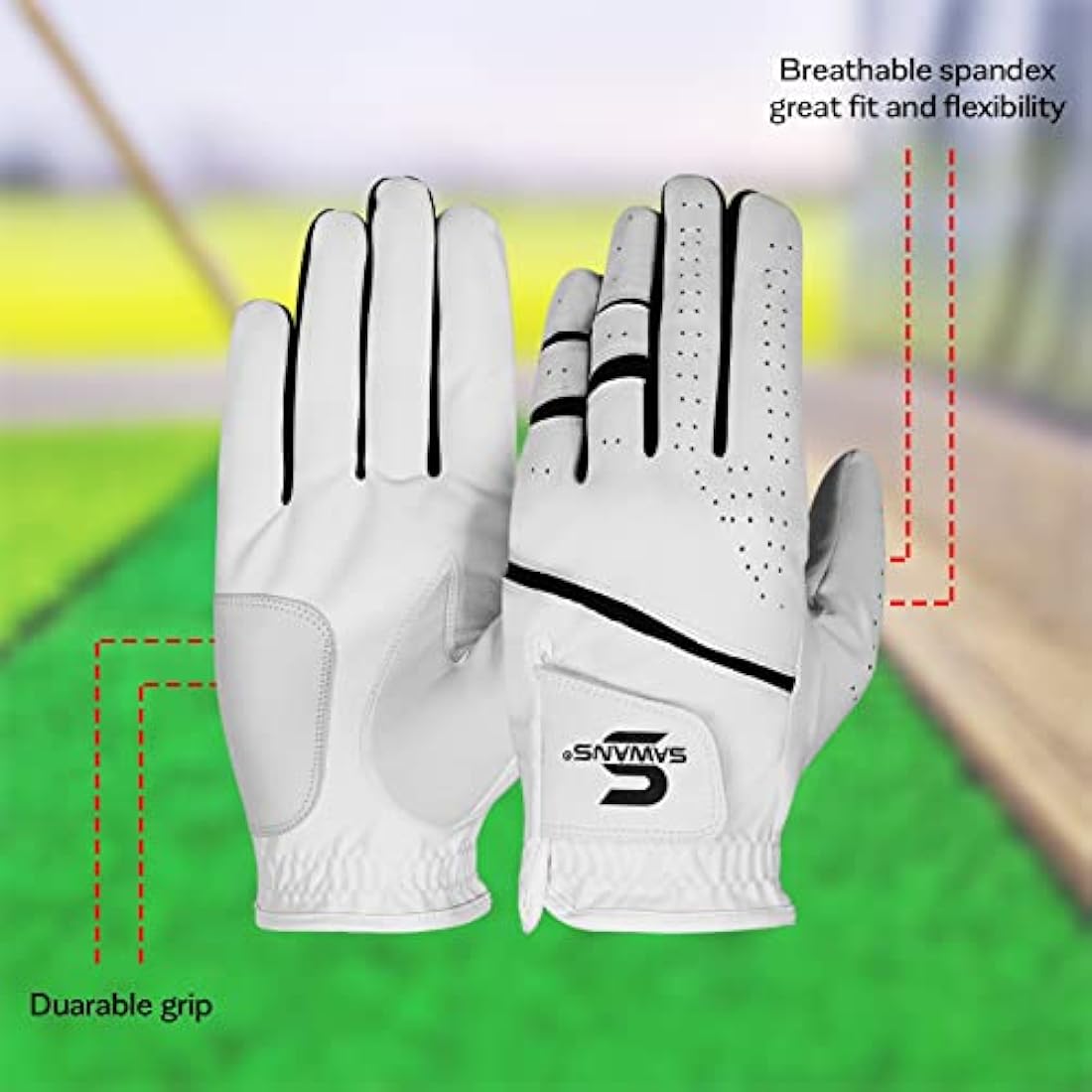Men's Premium Leather Golf Glove – Non-Slip All Weather Grip