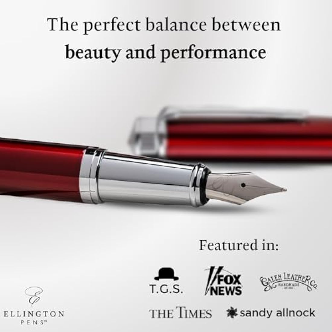 Ellington Luxury Fountain Pen Set – Refillable Calligraphy Pen with Ink