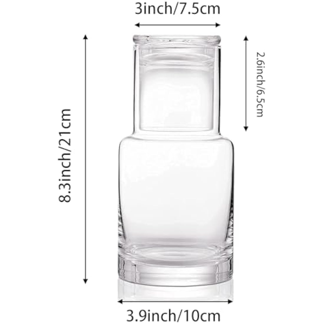 RILOST Bedside Water Carafe – Modern Borosilicate Glass Pitcher with Cup