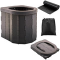 Kinspory Portable Camping Toilet – Collapsible ABS Outdoor Potty with Bags