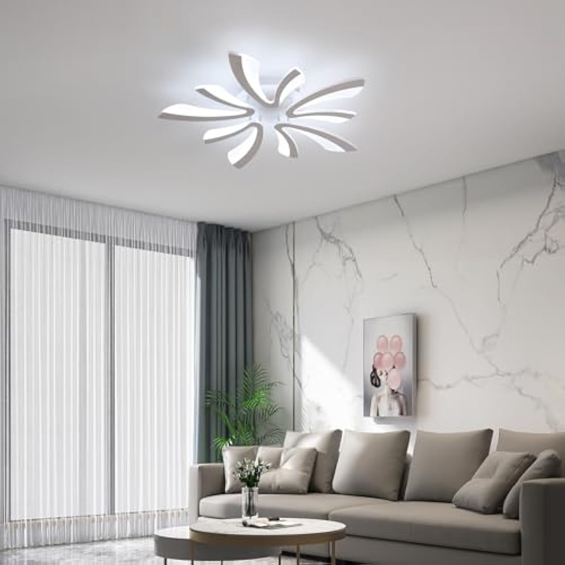 Comely Modern LED Ceiling Light | 50W 6500K Flush Mount Acrylic Lamp