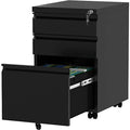 YITAHOME 3-Drawer Mobile File Cabinet | Lockable Steel Under Desk Storage