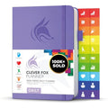 Clever Fox Daily Planner – Undated A5 Organizer, 6 Months, Lavender