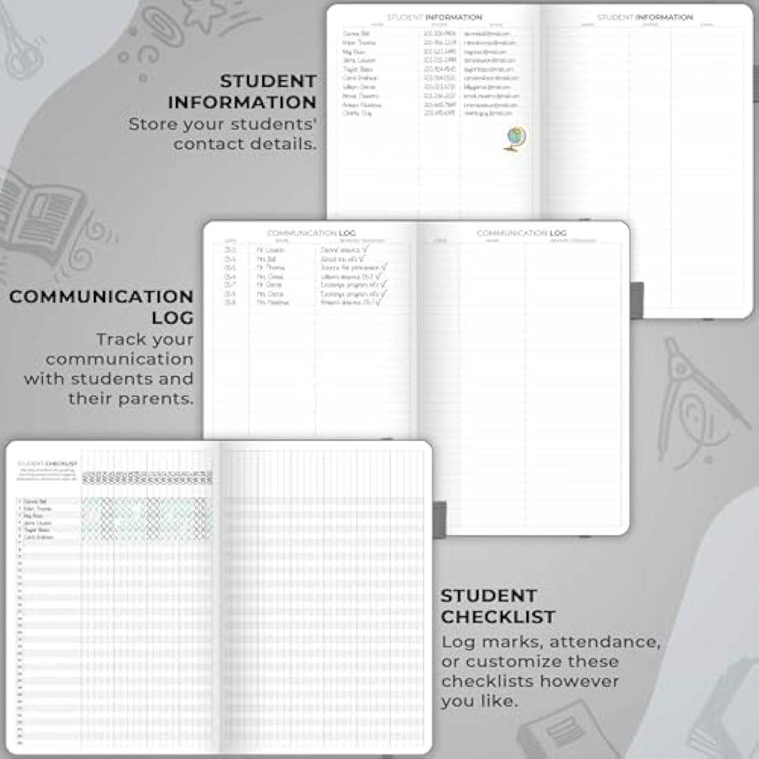Clever Fox Teacher Planner – Undated A5 Hardcover Lesson Plan Book