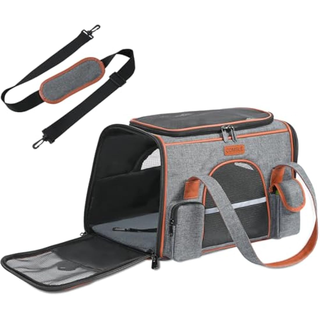 COMSLE Airline Approved Pet Carrier Bag – Large Breathable Dog & Cat Travel Bag