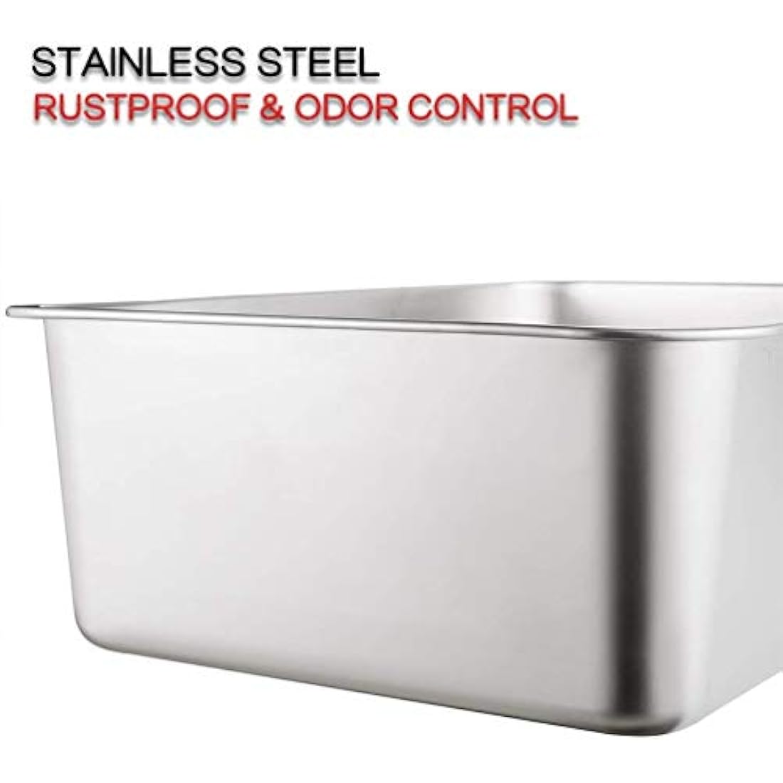 Yangbaga Stainless Steel Cat Litter Tray – Large Odorless Box