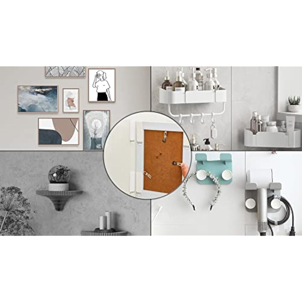 Sinnsally Heavy Duty Picture Hanging Strips | Damage Free Adhesive, 32 Pairs
