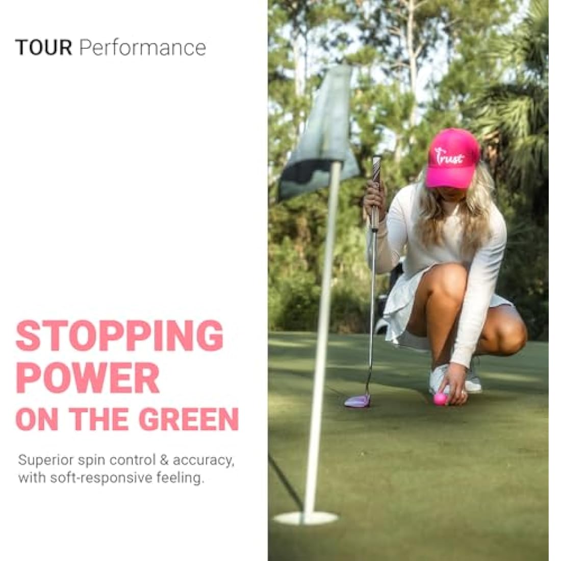 Trust Golf Aurora Pink Urethane Golf Balls - Tour Performance 12pk