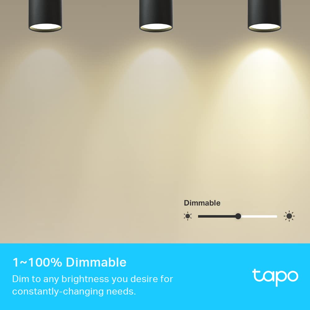 Tapo L630 Smart WLAN GU10 Light Bulb – Dimmable Multicolour LED, 4 Pack