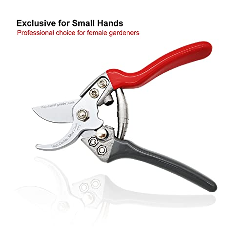 TONMA 7.5" Japanese SK5 Steel Bypass Garden Shears - Heavy Duty Secateurs