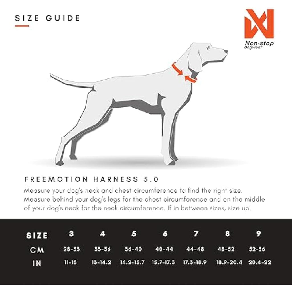Non-stop dogwear Freemotion 5.0 Dog Pulling Harness - Blue/Gray, Size 4