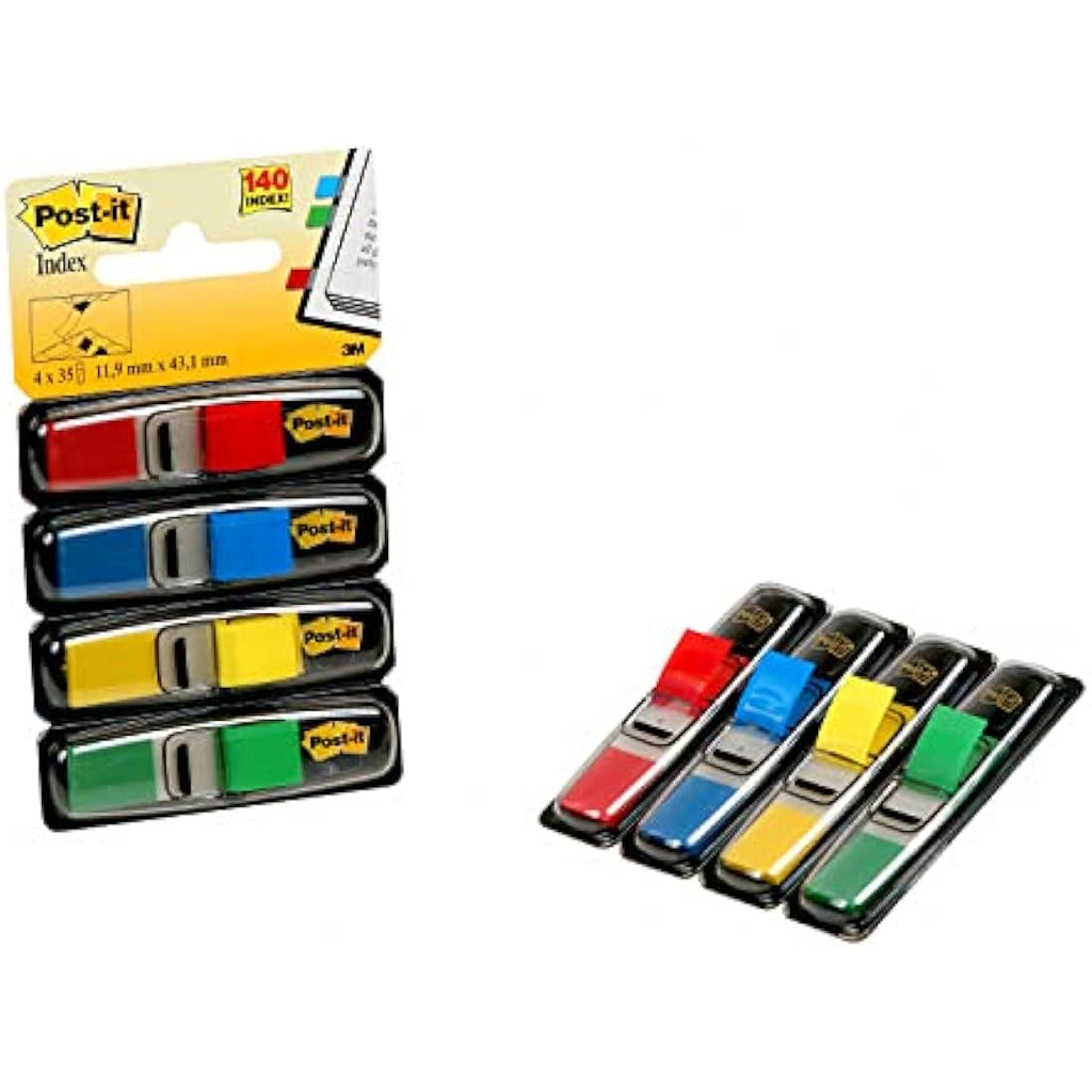 Post-it Index Small Flags – 4 Assorted Colours – 6 Pads for Document Coding