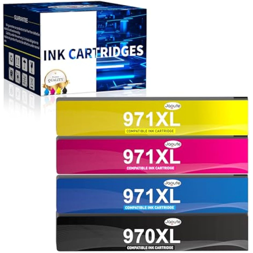 Jagute 970XL 971XL Ink Cartridges for HP Officejet Pro X476dw X576dw | 4 Pack