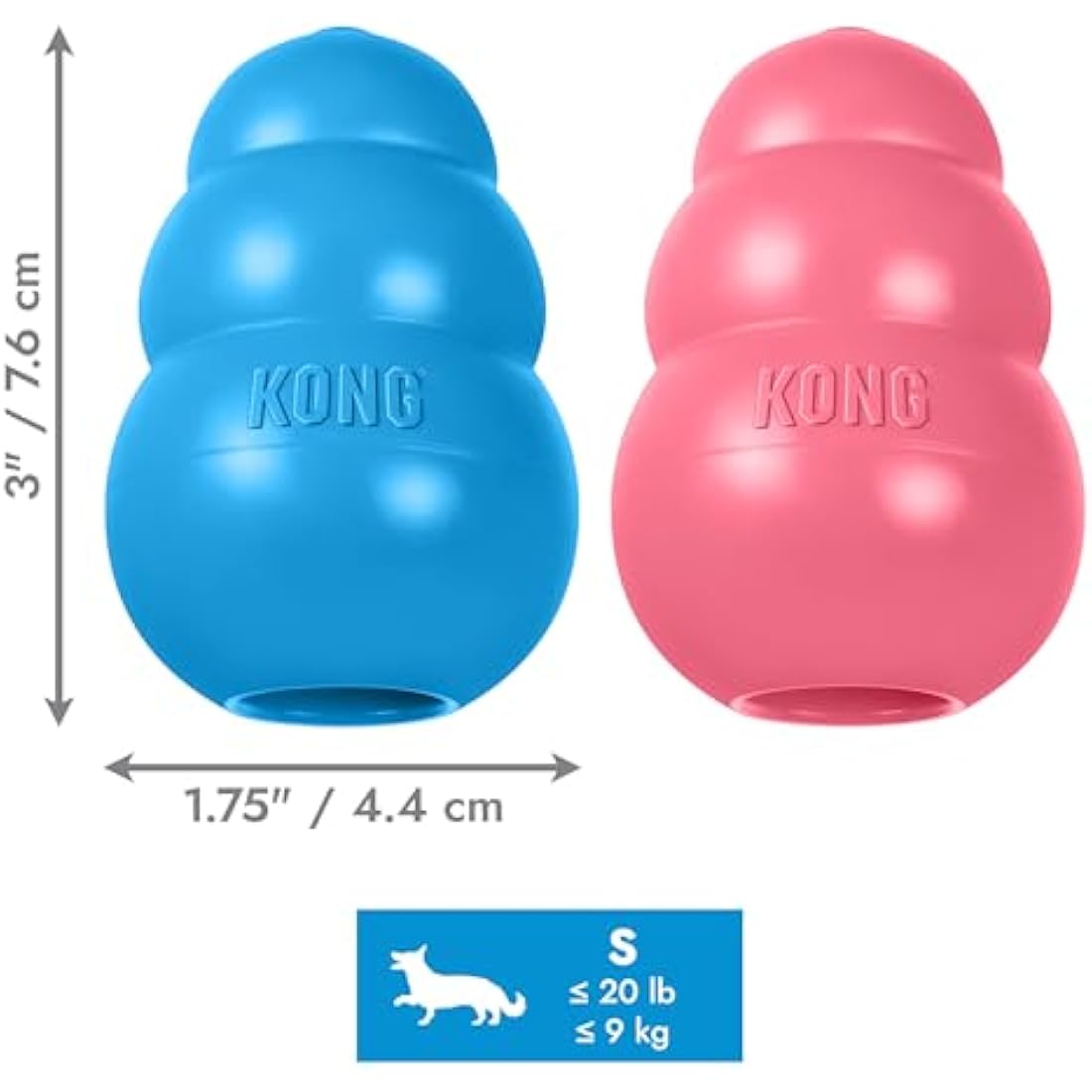 KONG Puppy Natural Rubber Teething Toy – Durable Stuffable Chew Toy