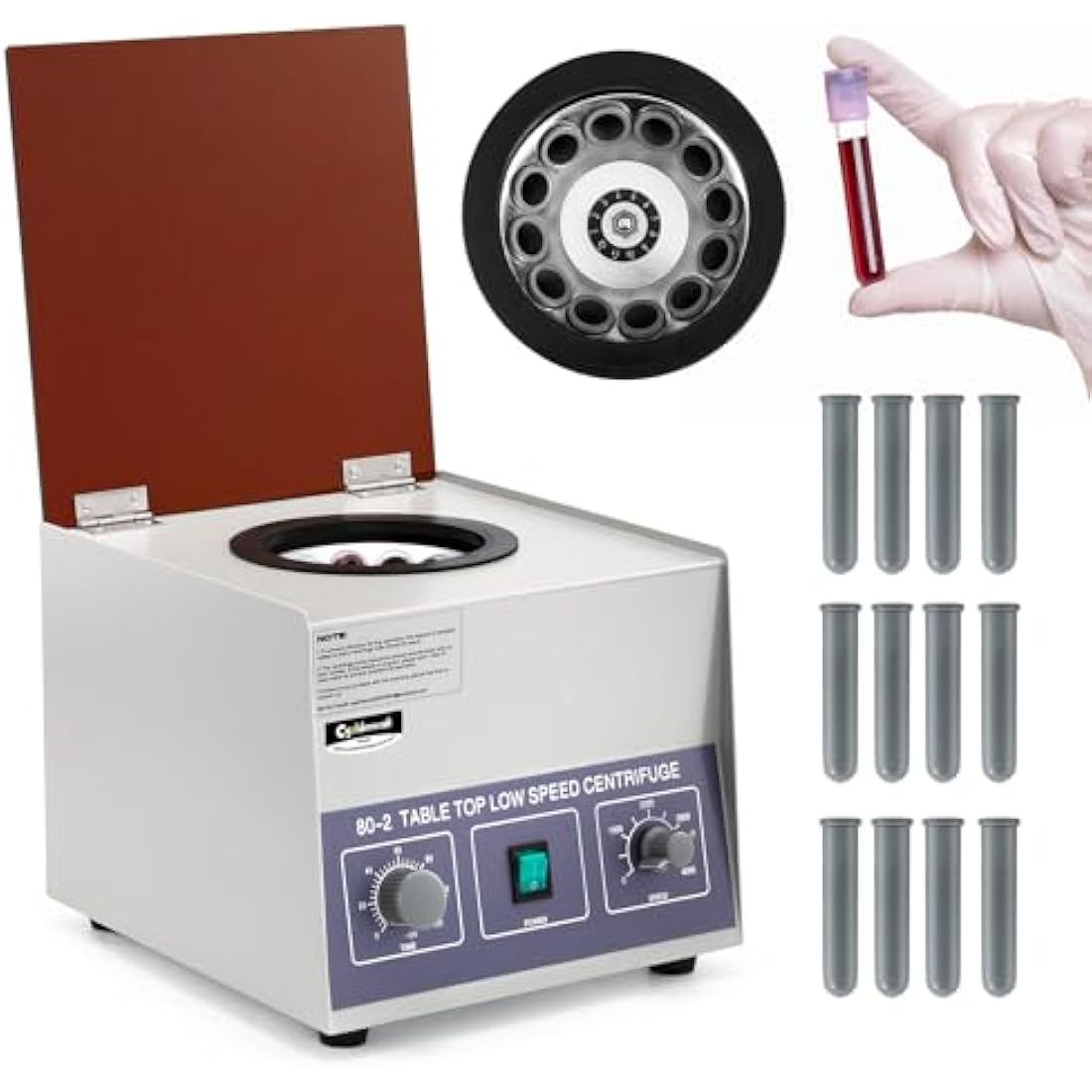 CGOLDENWALL 80-2 Lab Centrifuge | 4000rpm 12x20ml Capacity 120min Timer