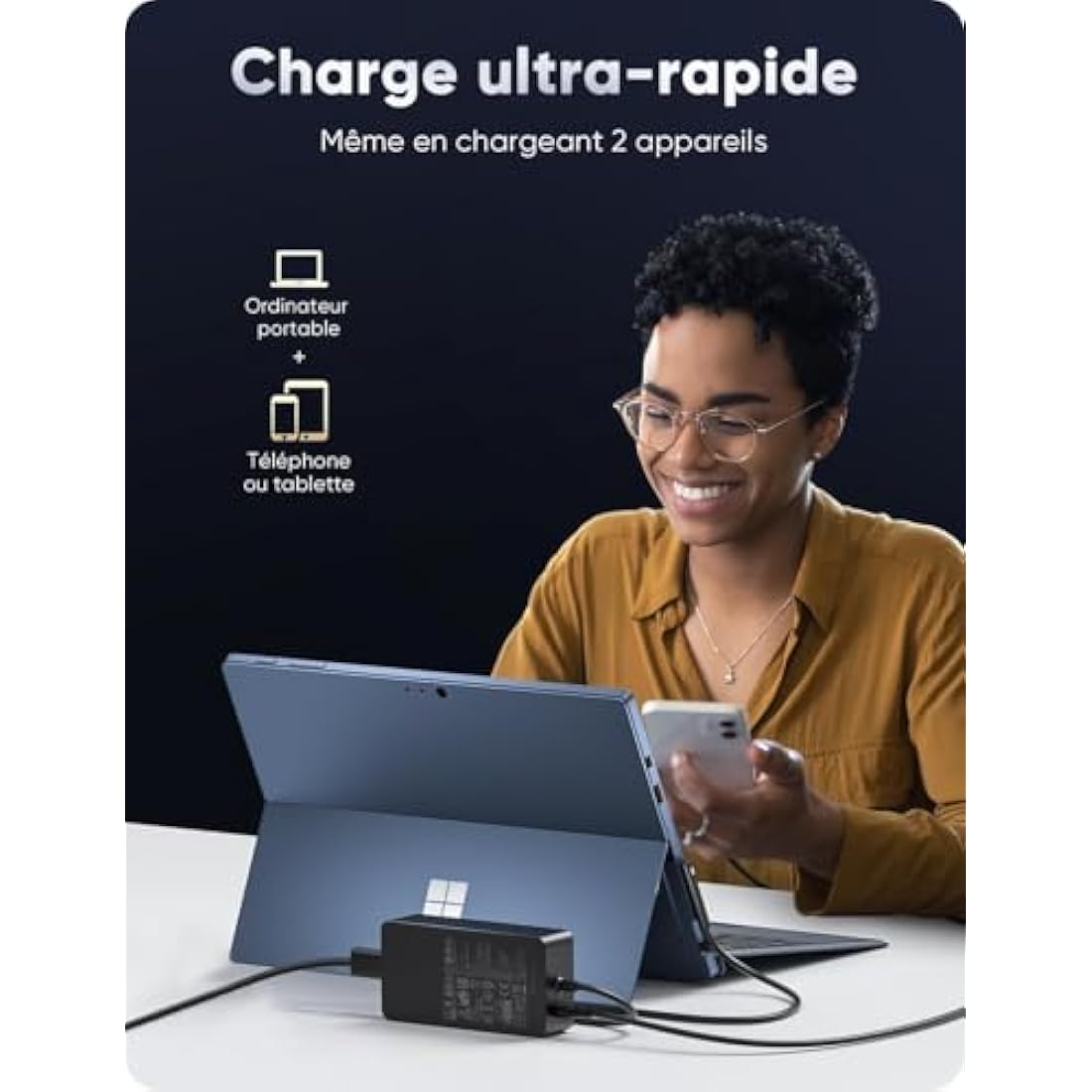 Jolof Store 65W Surface Pro Charger | Power Adapter for Surface Laptop & Go