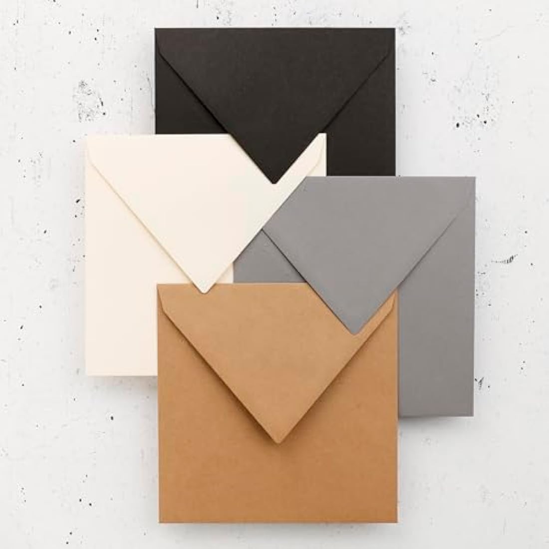 Clairefontaine Pollen Square Envelopes - Black 165x165mm 120gsm - 20 Pack