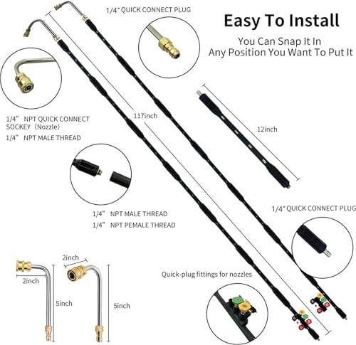 Jolof Store Pressure Washer Extension Wand - 9 Pack Gutter Cleaning Tools