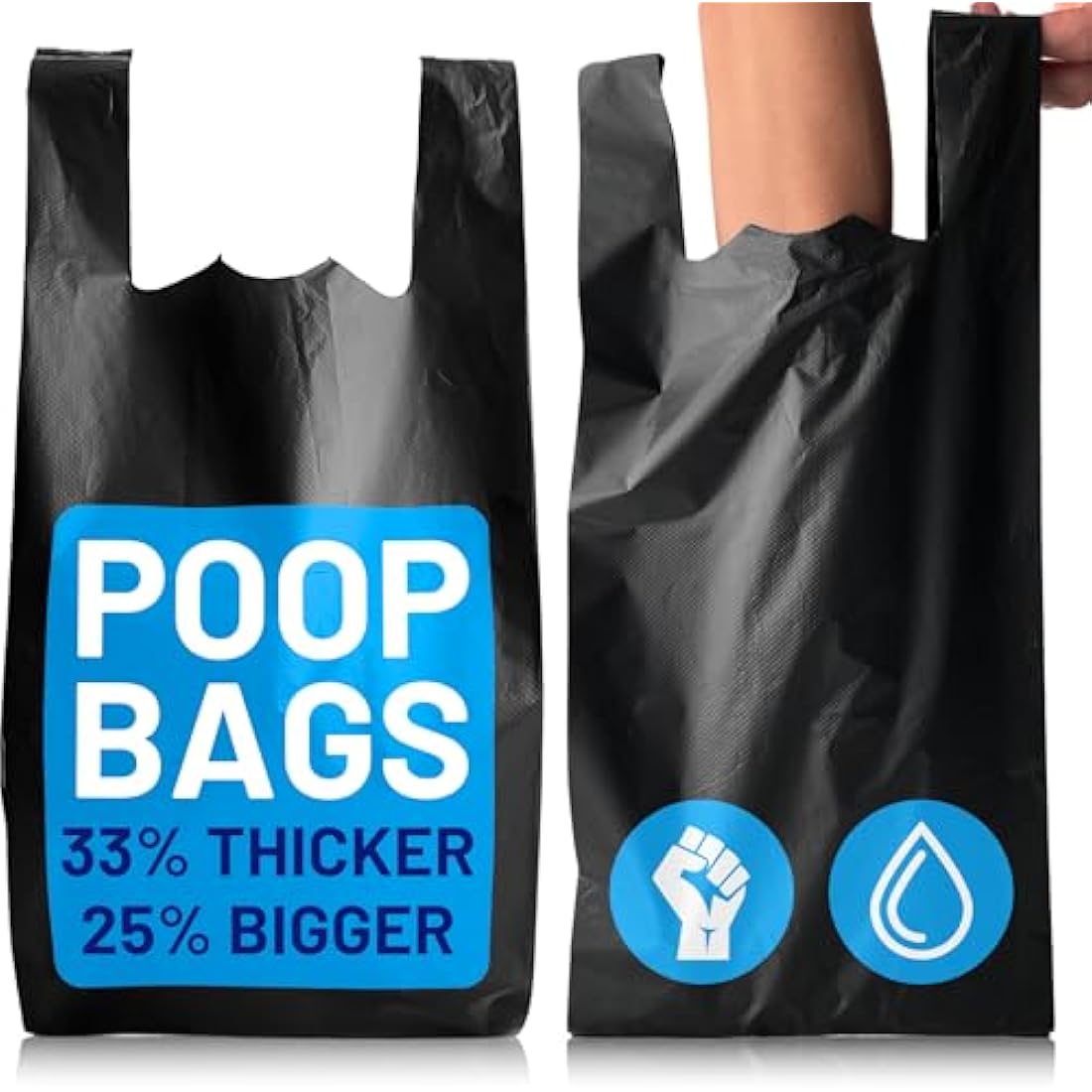 Large Dog Poop Bags | 1000 Pack Heavy Duty Easy Tie Handles