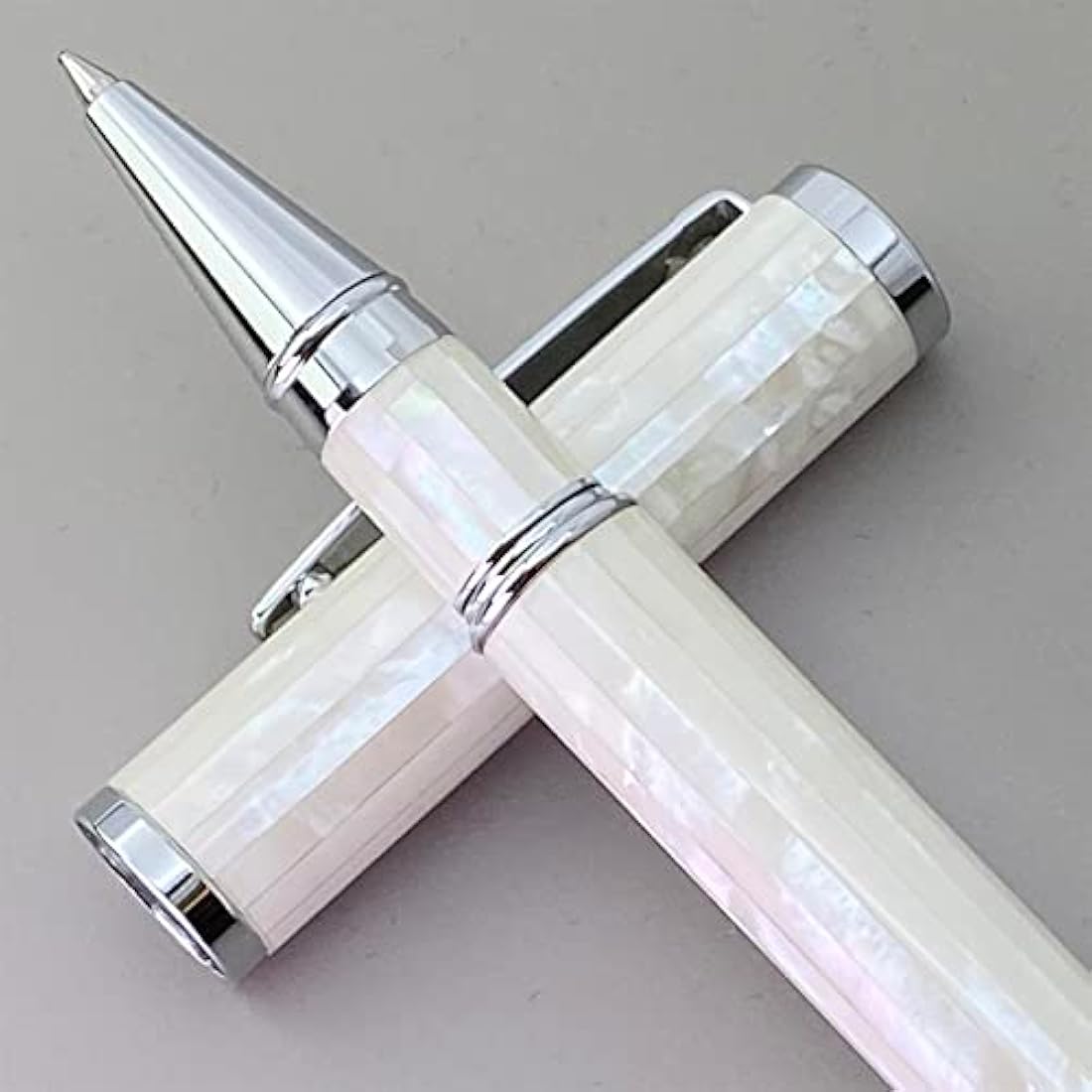 LACHIEVA LUX Mother of Pearl Rollerball Pen – White Shell Luxury Gift