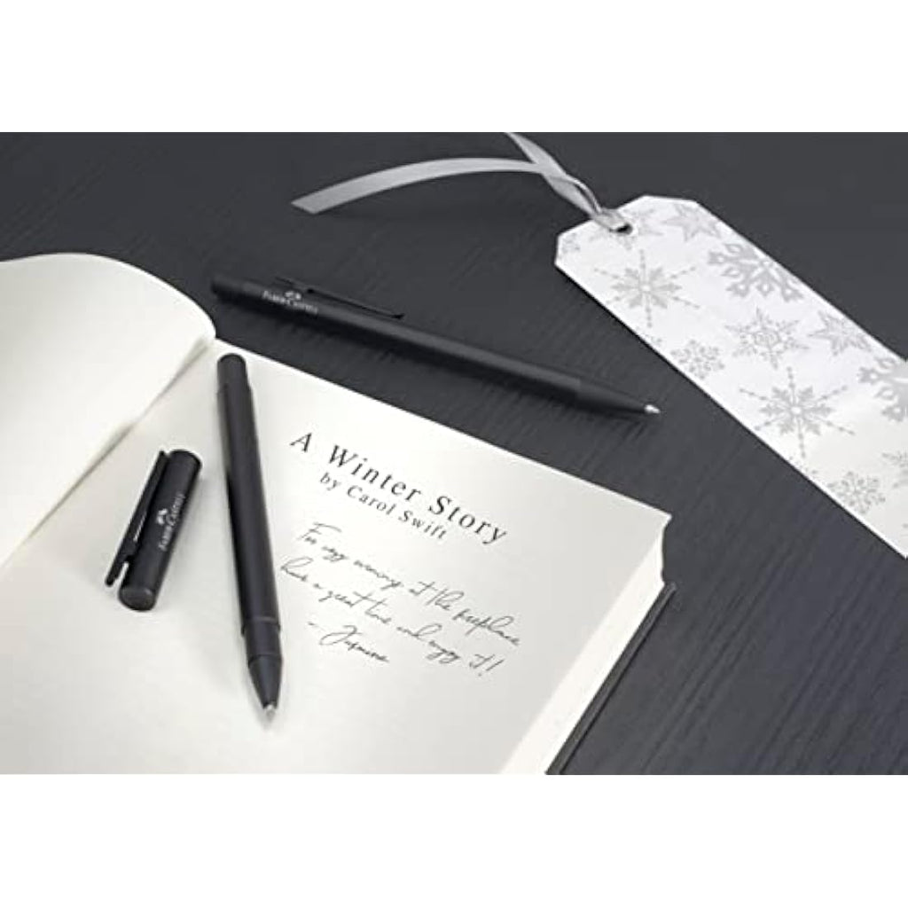 Faber-Castell Neo Slim Rollerball Pen – Black Lacquered Metal