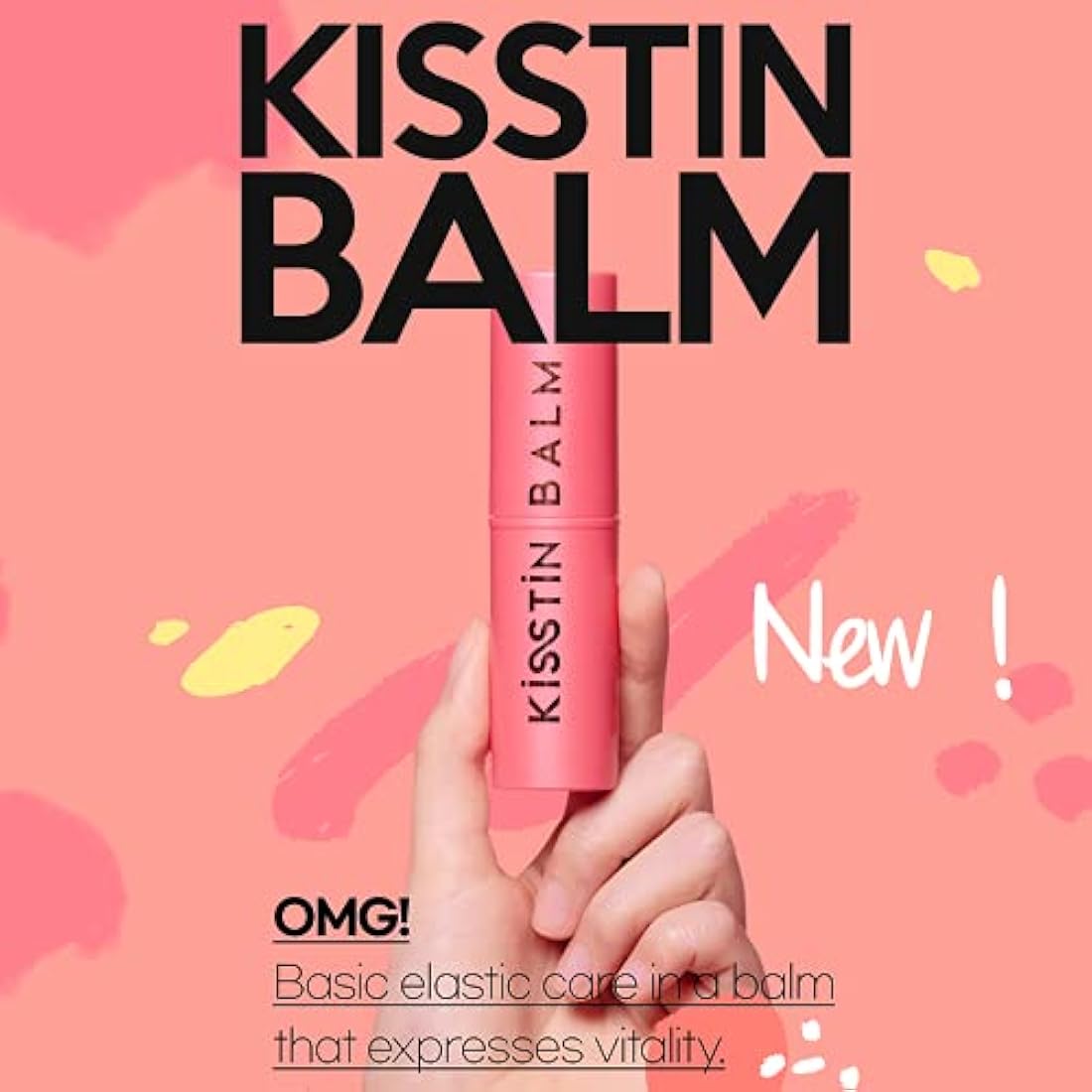 Kahi Kisstin Balm - Tinted Pink Lip Stick for Women, 0.31 oz Glossy