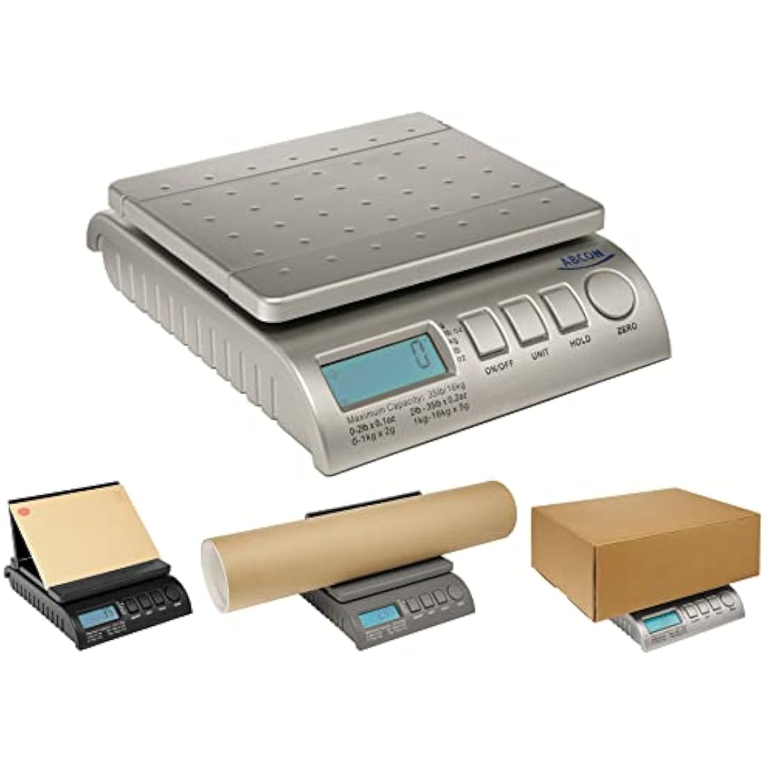 ABCON POSTSHIP Digital Postal Scale – 40kg Capacity Silver Shipping Scale