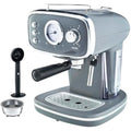 Cooks Professional 15 Bar Retro Espresso Machine with Steam Wand - Grey
